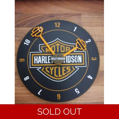 Harley Davidson 3D Printed Wall Clock